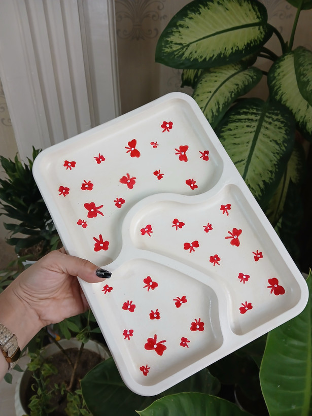 اردورخوری سنگ مصنوعی با طرح پاپیون