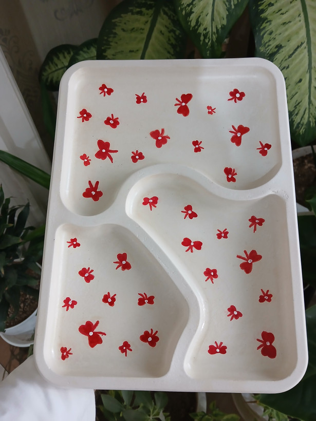 اردورخوری سنگ مصنوعی با طرح پاپیون